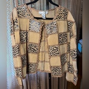 VTG Leopard Leather Patchwork Jacket